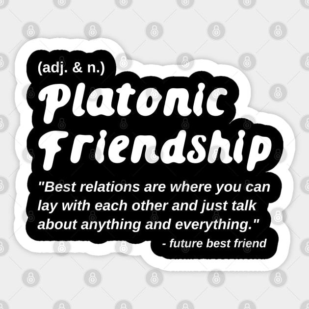 Platonic Friendship Definition Quote with Best Friend Sticker by Mochabonk